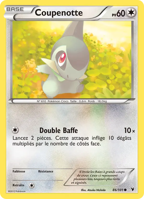 Scan HD carte Pokémon Coupenotte 86/101 — Nobles Victoires