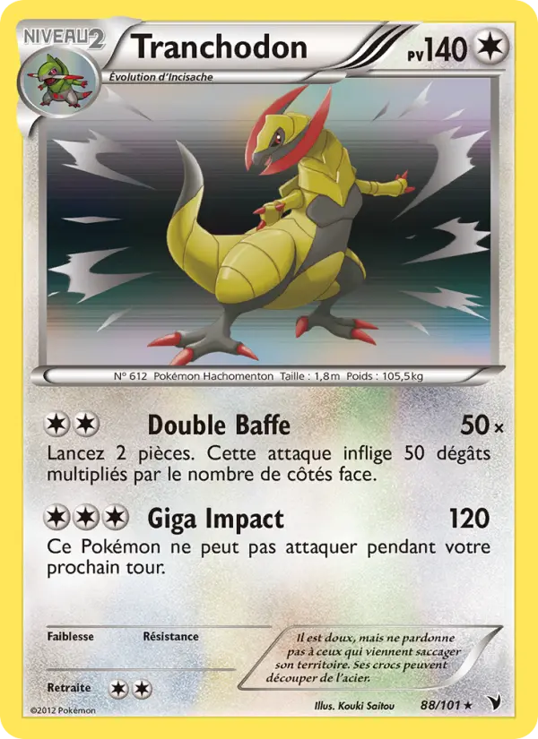 Scan HD carte Pokémon Tranchodon 88/101 — Nobles Victoires