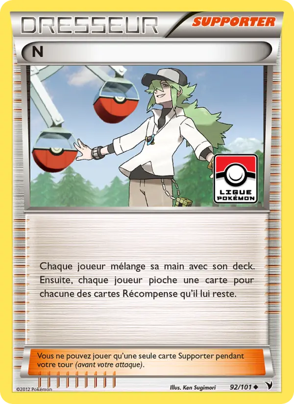 Scan HD carte Pokémon N 92/101 — Nobles Victoires