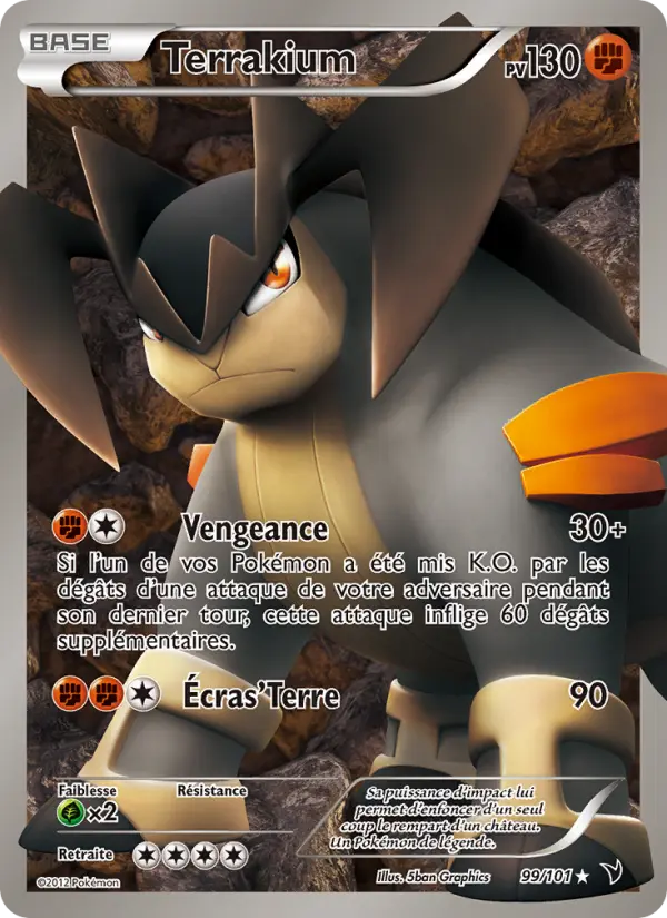 Scan HD carte Pokémon Terrakium 99/101 — Nobles Victoires