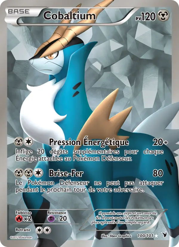 Scan HD carte Pokémon Cobaltium 100/101 — Nobles Victoires