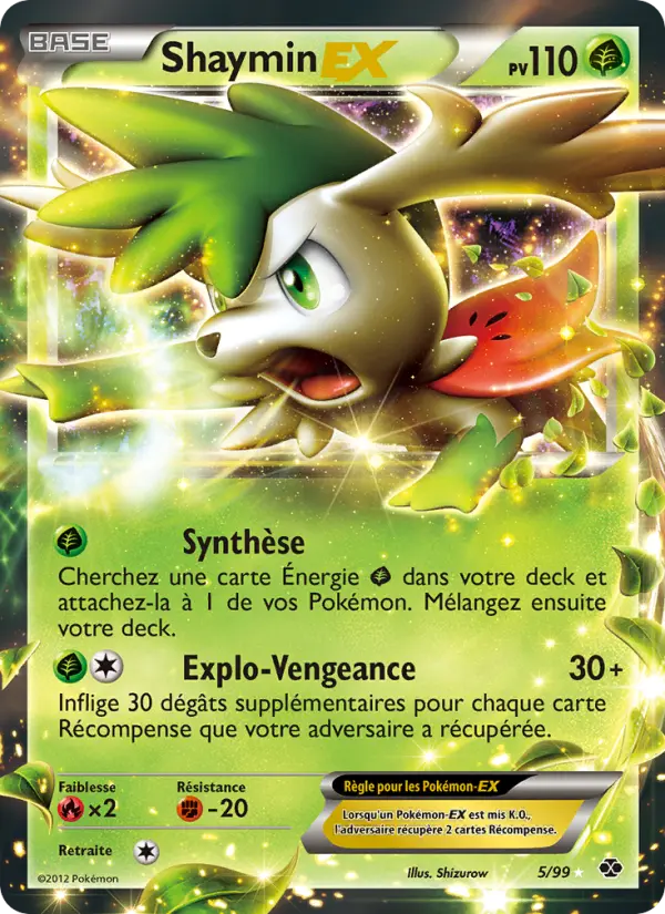 Scan HD carte Pokémon Shaymin-EX 5/99 — Destinées Futures