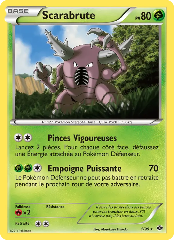 Scan HD carte Pokémon Scarabrute 1/99 — Destinées Futures