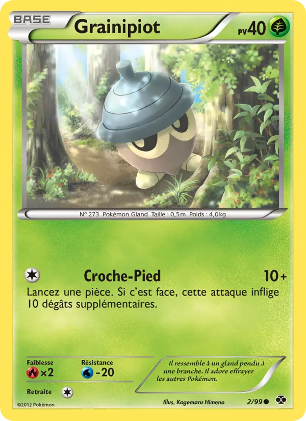 Scan HD carte Pokémon Grainipiot 2/99 — Destinées Futures