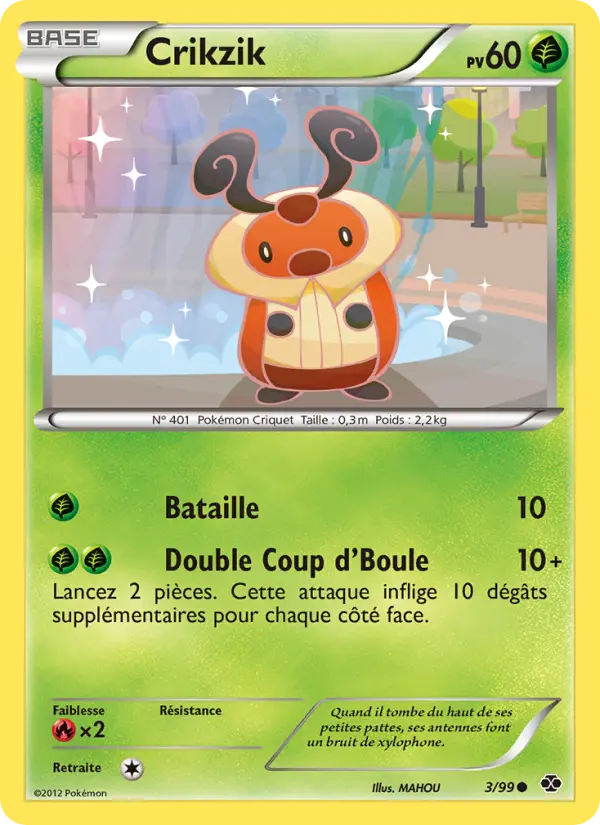 Scan HD carte Pokémon Crikzik 3/99 — Destinées Futures