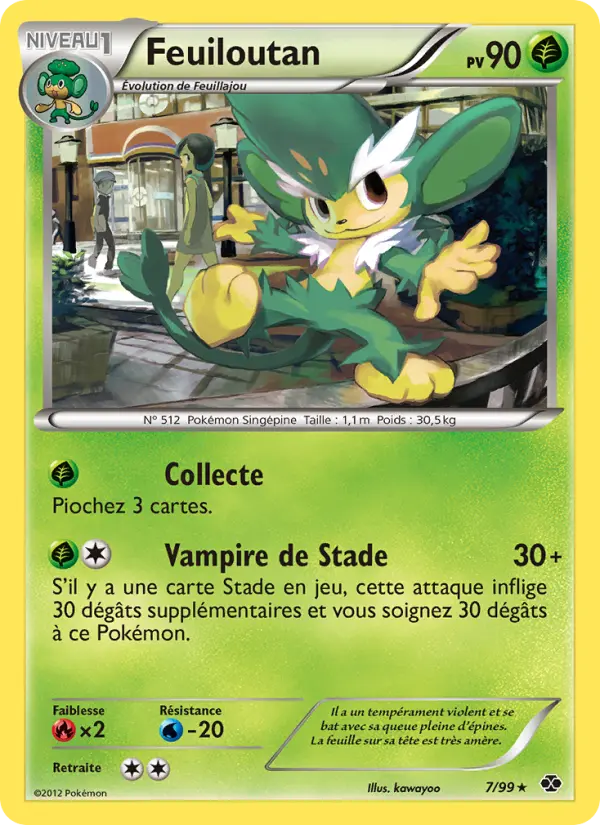 Scan HD carte Pokémon Feuiloutan 7/99 — Destinées Futures