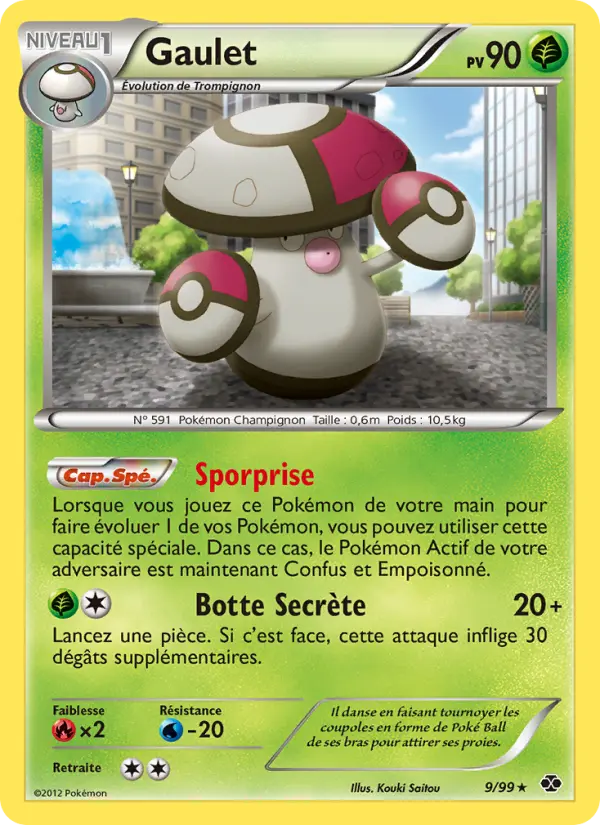 Scan HD carte Pokémon Gaulet 9/99 — Destinées Futures