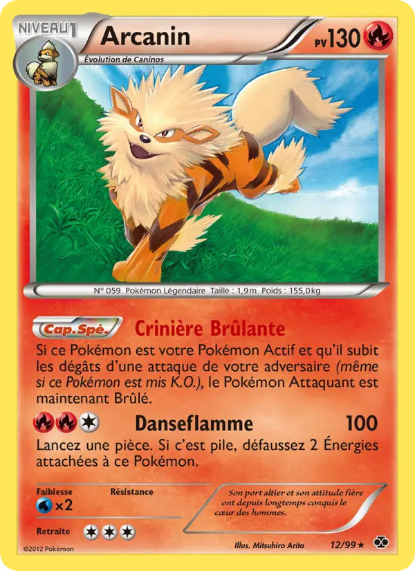 Scan HD carte Pokémon Arcanin 12/99 — Destinées Futures
