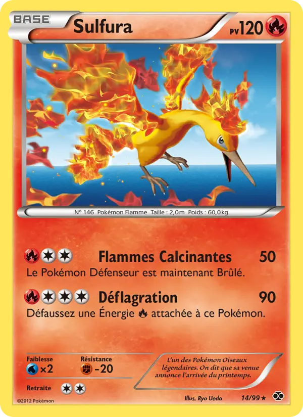 Scan HD carte Pokémon Sulfura 14/99 — Destinées Futures