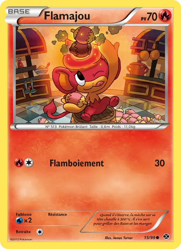 Scan HD carte Pokémon Flamajou 15/99 — Destinées Futures