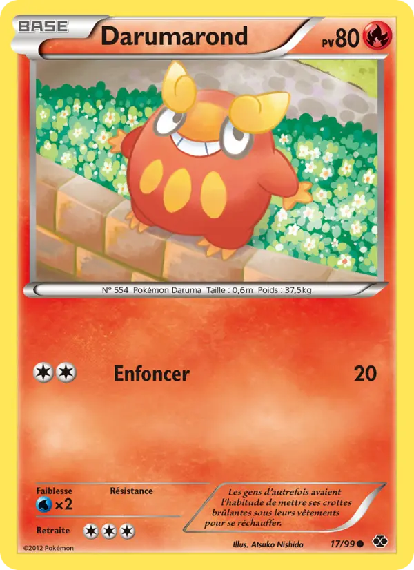 Scan HD carte Pokémon Darumarond 17/99 — Destinées Futures