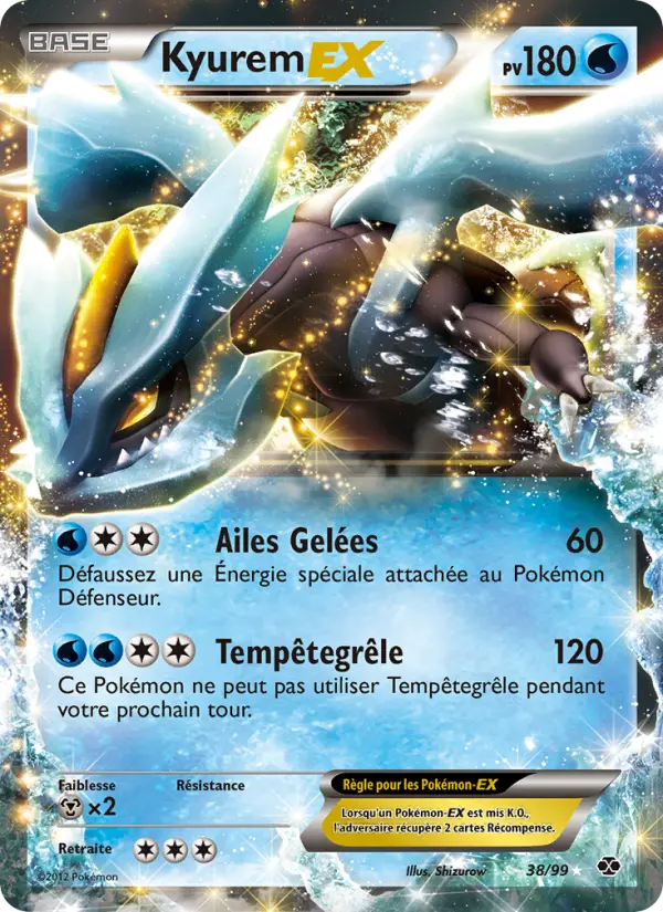 Scan HD carte Pokémon Kyurem-EX 38/99 — Destinées Futures