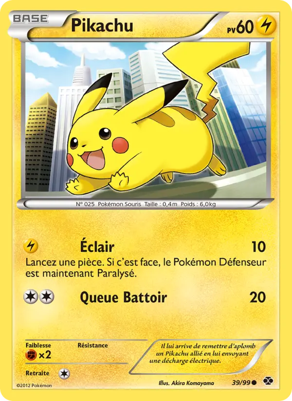 Scan HD carte Pokémon Pikachu 39/99 — Destinées Futures
