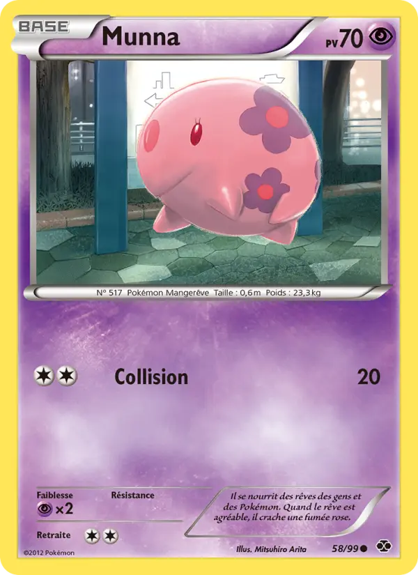 Scan HD carte Pokémon Munna 58/99 — Destinées Futures