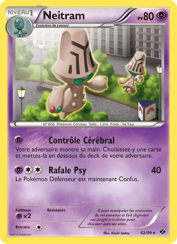 Scan HD carte Pokémon Neitram 62/99 — Destinées Futures