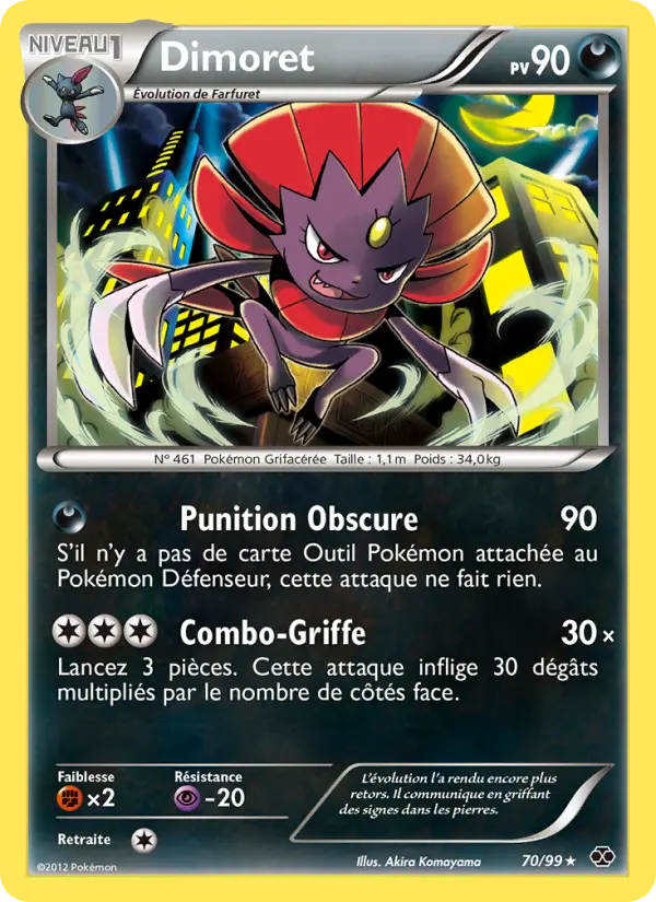 Scan HD carte Pokémon Dimoret 70/99 — Destinées Futures