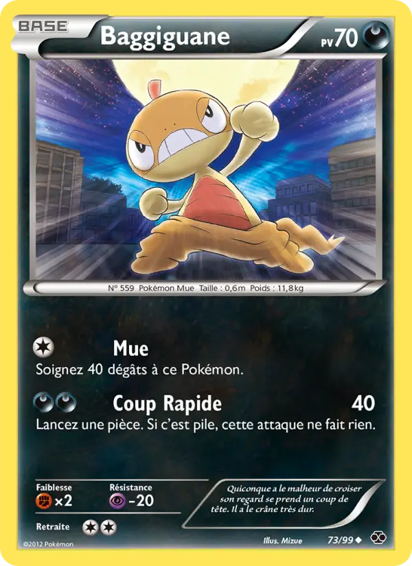 Scan HD carte Pokémon Baggiguane 73/99 — Destinées Futures