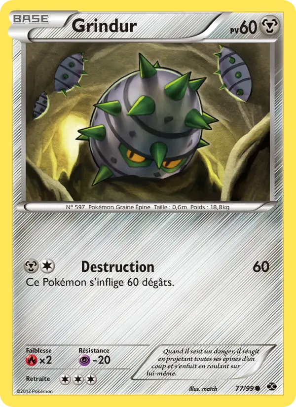 Scan HD carte Pokémon Grindur 77/99 — Destinées Futures