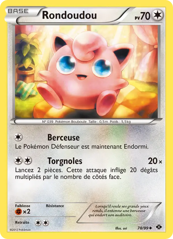 Scan HD carte Pokémon Rondoudou 78/99 — Destinées Futures
