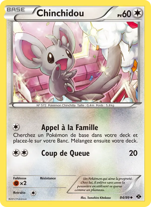 Scan HD carte Pokémon Chinchidou 84/99 — Destinées Futures