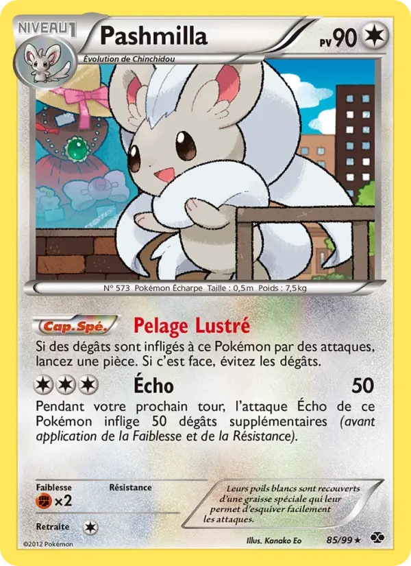 Scan HD carte Pokémon Pashmilla 85/99 — Destinées Futures
