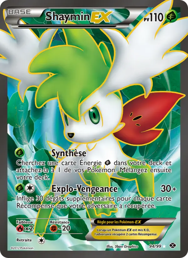 Scan HD carte Pokémon Shaymin-EX 94/99 — Destinées Futures