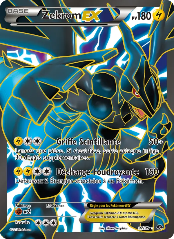 Scan HD carte Pokémon Zekrom-EX 97/99 — Destinées Futures
