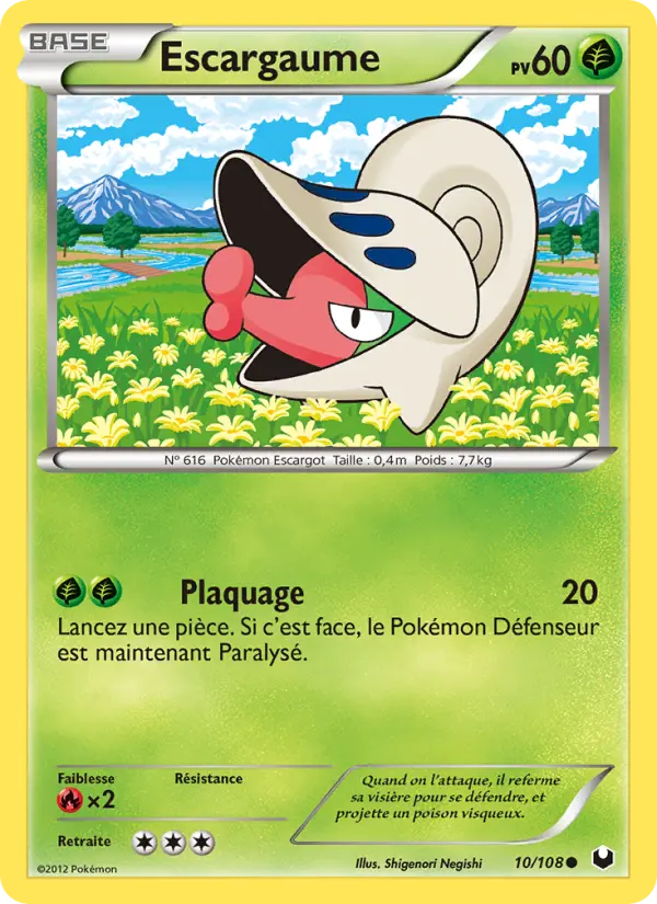 Scan HD carte Pokémon Escargaume 10/108 — Explorateurs Obscurs