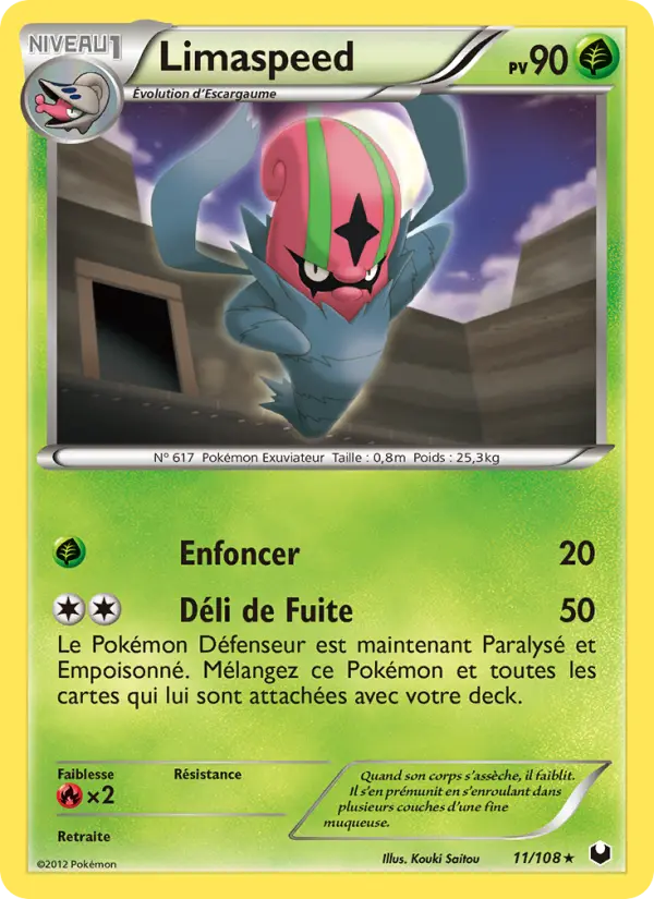 Scan HD carte Pokémon Limaspeed 11/108 — Explorateurs Obscurs