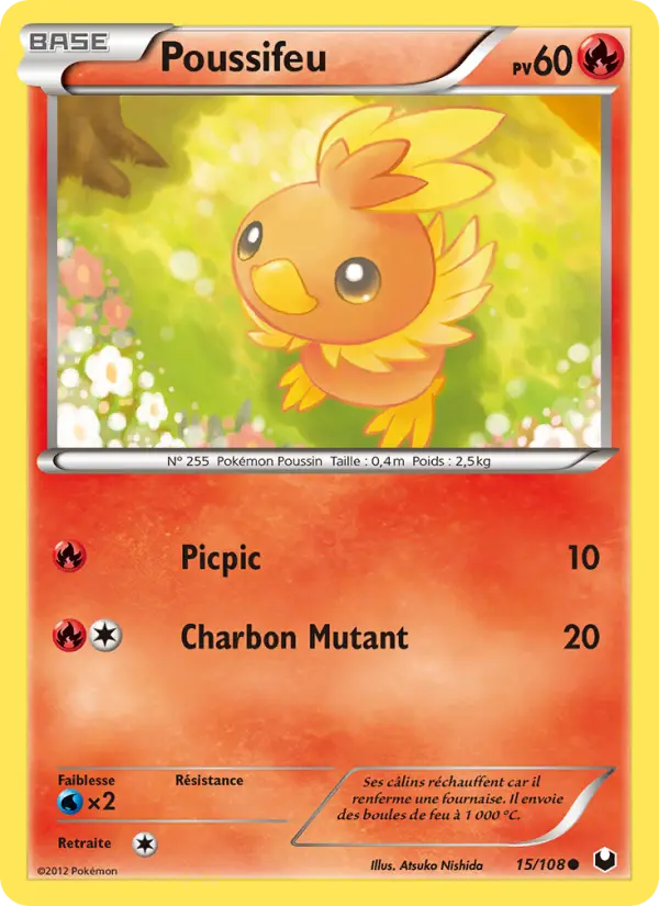 Scan HD carte Pokémon Poussifeu 15/108 — Explorateurs Obscurs