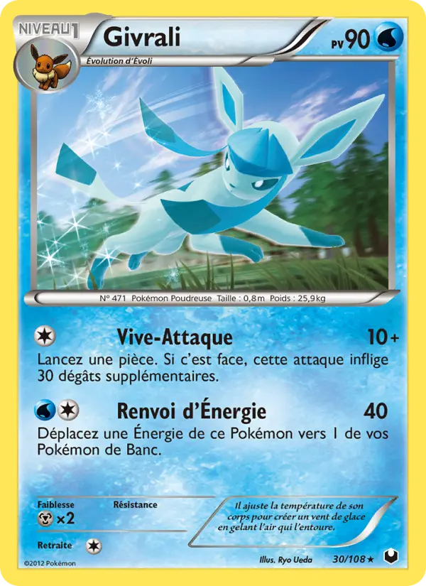 Scan HD carte Pokémon Givrali 30/108 — Explorateurs Obscurs