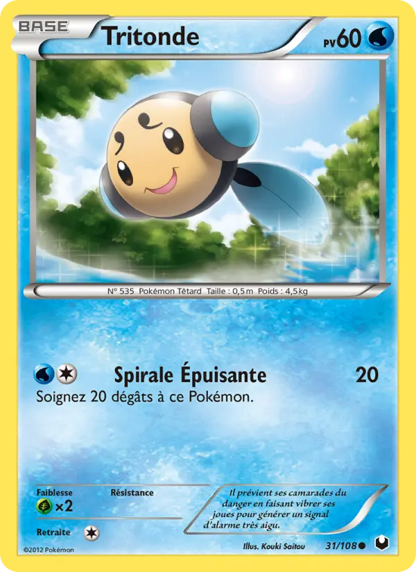 Scan HD carte Pokémon Tritonde 31/108 — Explorateurs Obscurs