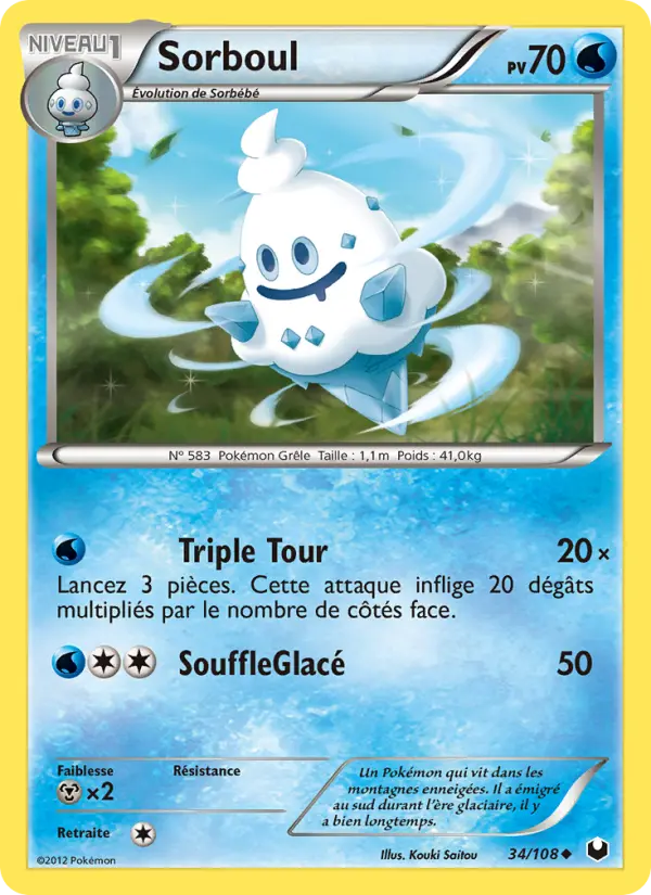 Scan HD carte Pokémon Sorboul 34/108 — Explorateurs Obscurs