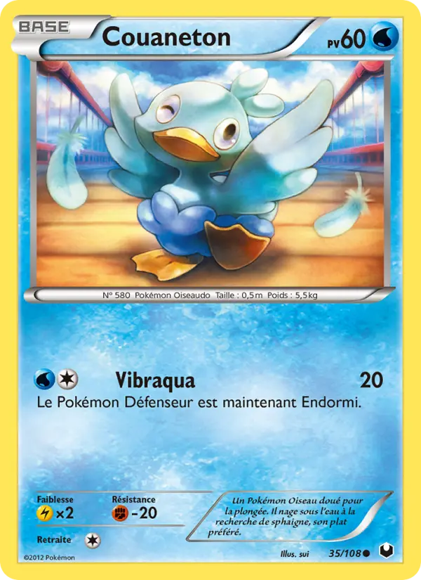 Scan HD carte Pokémon Couaneton 35/108 — Explorateurs Obscurs