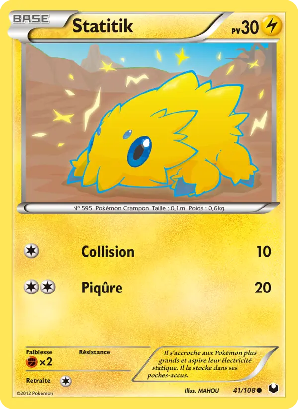 Scan HD carte Pokémon Statitik 41/108 — Explorateurs Obscurs