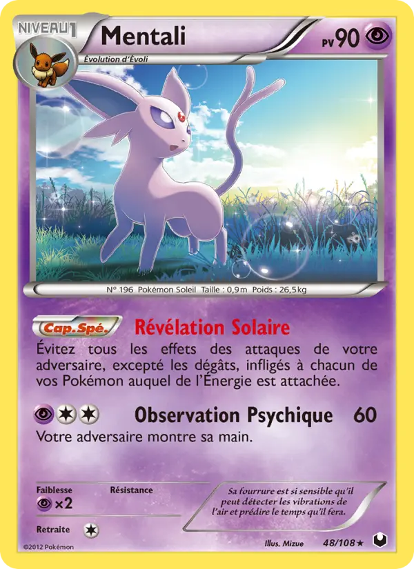 Scan HD carte Pokémon Mentali 48/108 — Explorateurs Obscurs