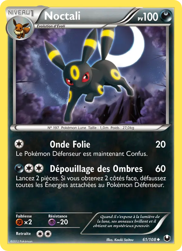 Scan HD carte Pokémon Noctali 61/108 — Explorateurs Obscurs