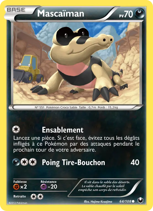 Scan HD carte Pokémon Mascaïman 64/108 — Explorateurs Obscurs