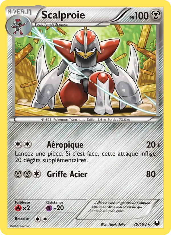 Scan HD carte Pokémon Scalproie 79/108 — Explorateurs Obscurs