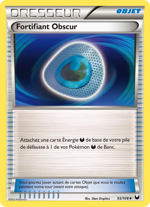 Scan HD carte Pokémon Fortifiant Obscur 93/108 — Explorateurs Obscurs