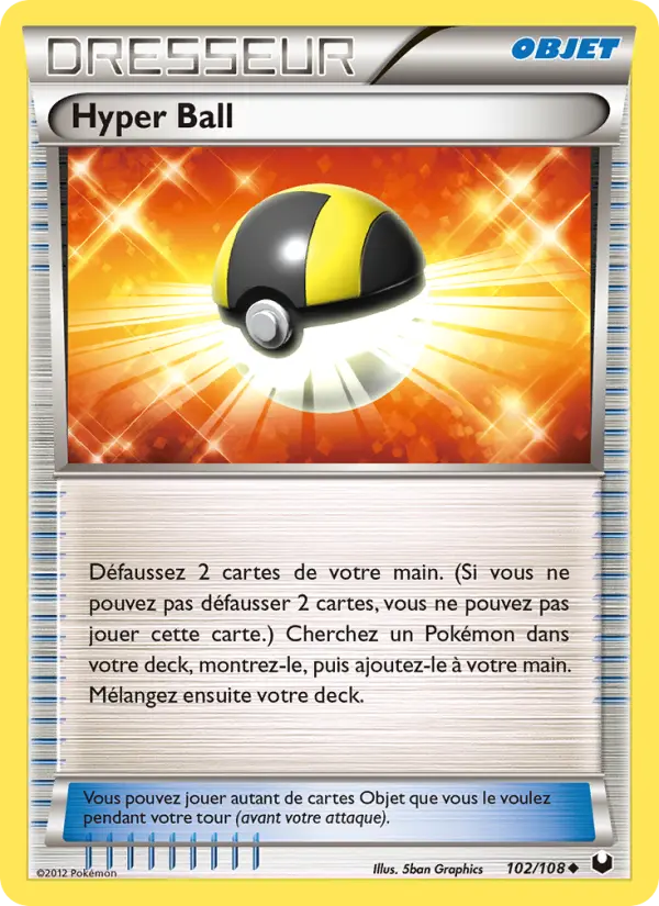 Scan HD carte Pokémon Hyper Ball 102/108 — Explorateurs Obscurs