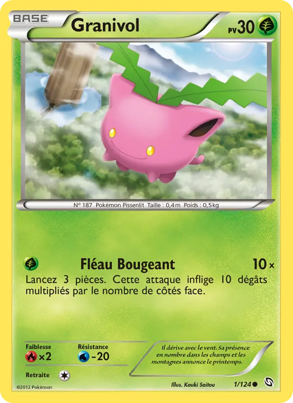 Scan HD carte Pokémon Granivol 1/124 — Dragons Éxaltés