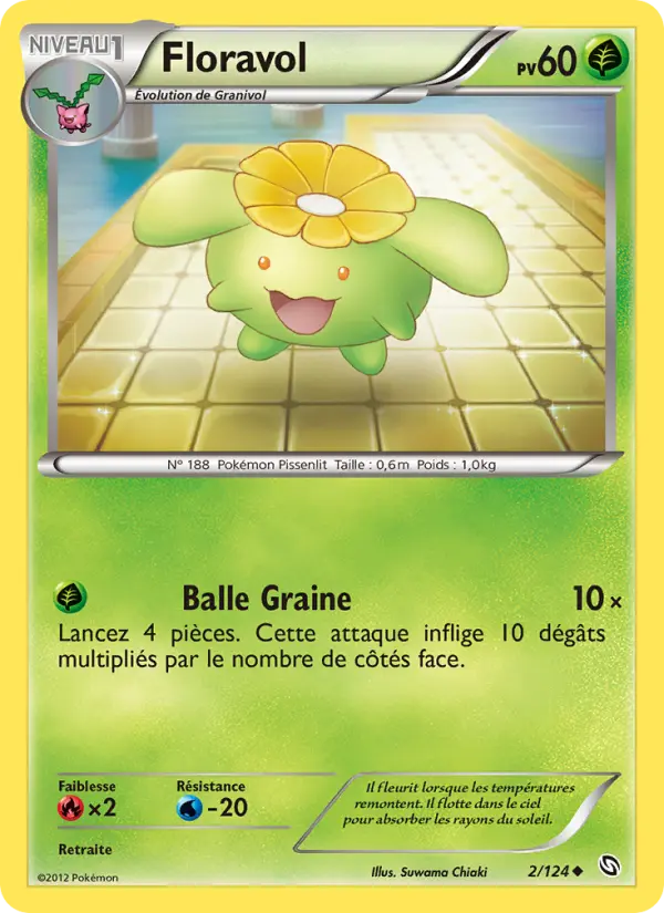 Scan HD carte Pokémon Floravol 2/124 — Dragons Éxaltés