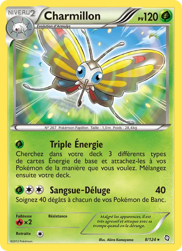 Scan HD carte Pokémon Charmillon 8/124 — Dragons Éxaltés