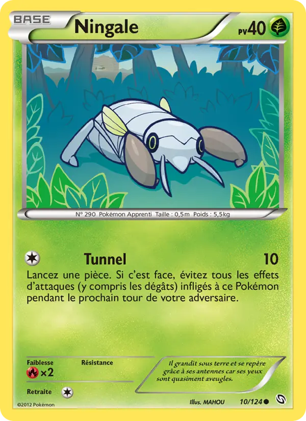 Scan HD carte Pokémon Ningale 10/124 — Dragons Éxaltés