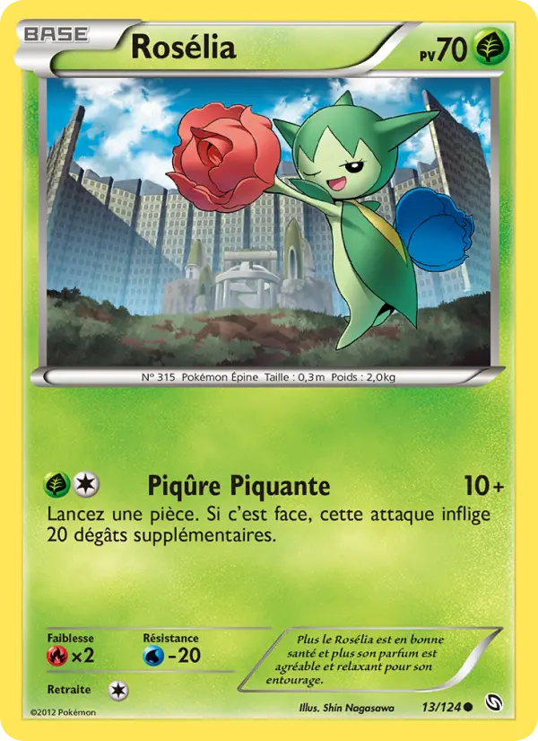 Scan HD carte Pokémon Rosélia 13/124 — Dragons Éxaltés