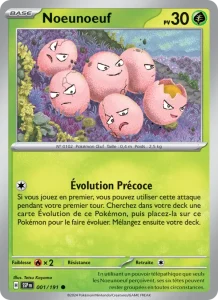 Carte Pokémon Noeunoeuf 001/191