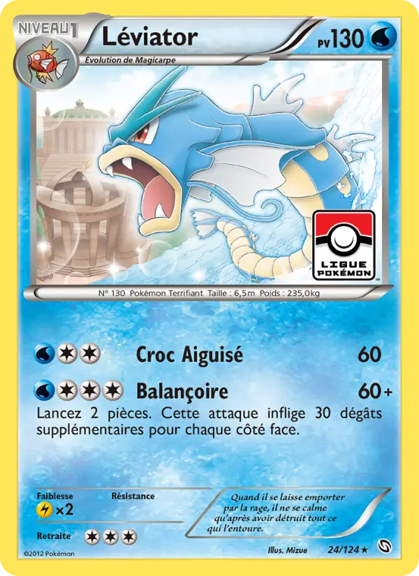 Scan HD carte Pokémon Léviator 24/124 — Dragons Éxaltés