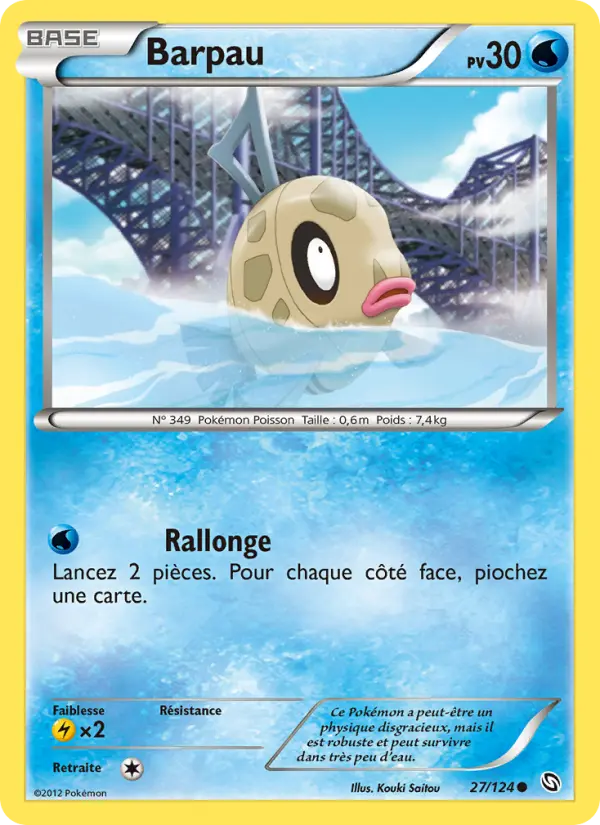 Scan HD carte Pokémon Barpau 27/124 — Dragons Éxaltés