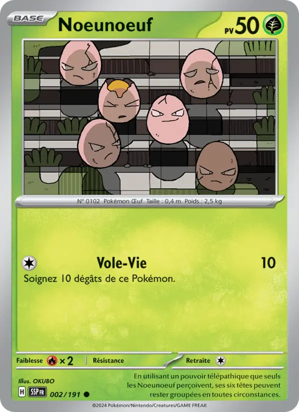 Scan HD carte Pokémon Noeunoeuf 002/191 — Étincelles Déferlantes